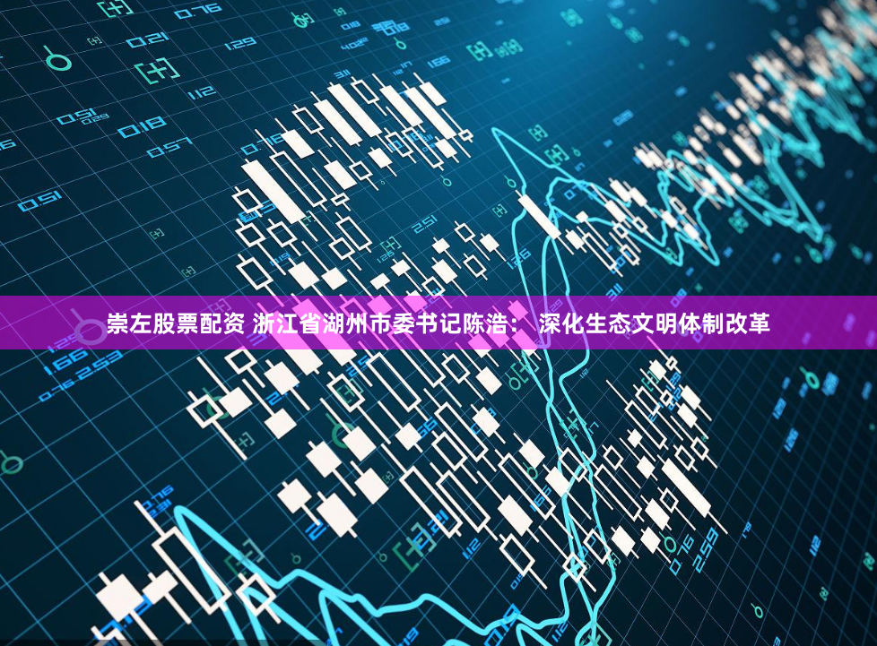 崇左股票配资 浙江省湖州市委书记陈浩： 深化生态文明体制改革
