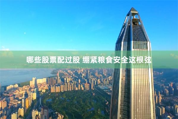 哪些股票配过股 绷紧粮食安全这根弦